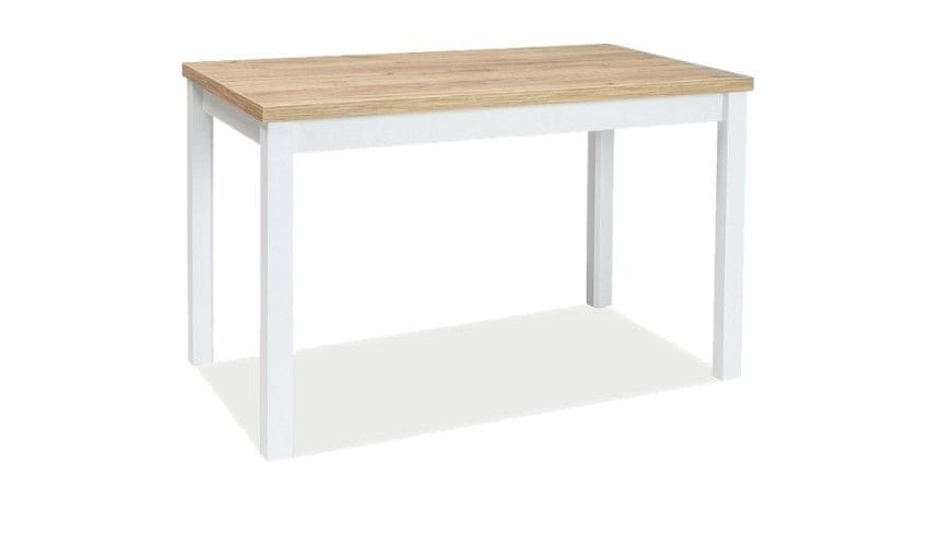 MôjNábytok Signal Jedálenský stôl ADAM | 100 x 60 cm Farba: dub zlatý craft / biely mat